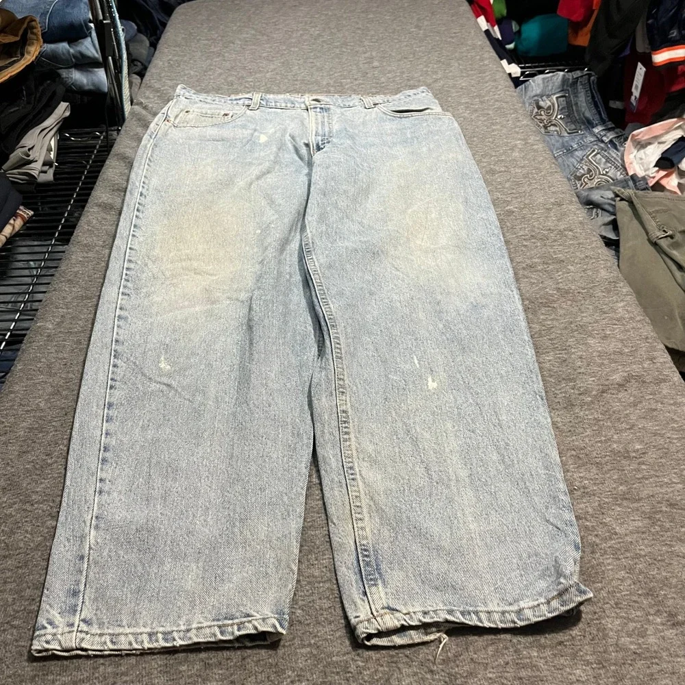 Vintage Levi 560 Comfort Fit Tapered Leg Jeans Light Wash 40x30 90s Mens Denim